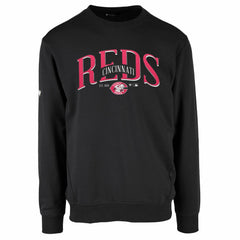 Cincinnati Reds Levelwear Zane Cooperstown Collection Retro Spellout Pullover Sweatshirt - Black - MLB on Sale