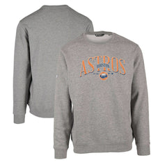 Houston Astros Levelwear Zane Cooperstown Collection Retro Spellout Pullover Sweatshirt - Gray - MLB Sale