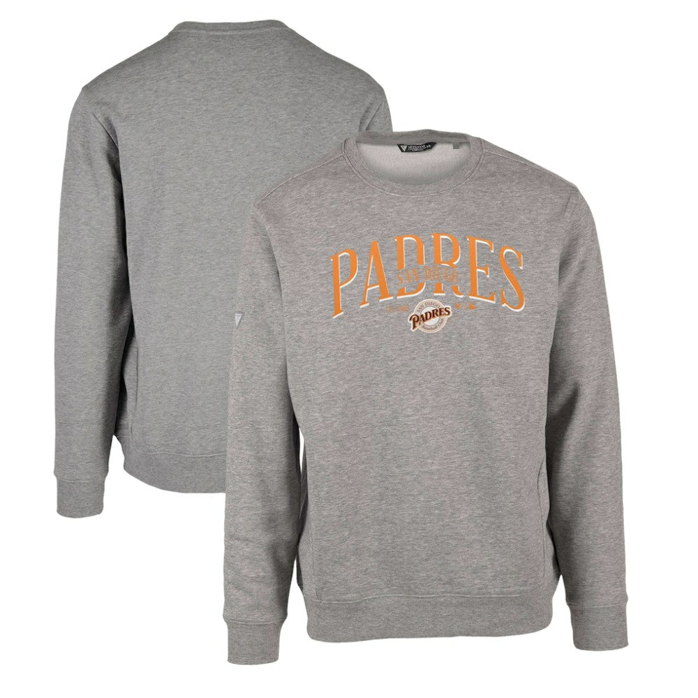 San Diego Padres Levelwear Zane Cooperstown Collection Retro Spellout Pullover Sweatshirt - Gray - MLB Online