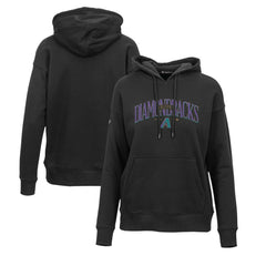 Arizona Diamondbacks Levelwear Women's Adorn Cooperstown Collection Retro Spellout Pullover Hoodie - Black - MLB Sale
