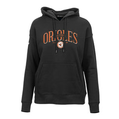 Baltimore Orioles Levelwear Women's Adorn Cooperstown Collection Retro Spellout Pullover Hoodie - Black - MLB Discount