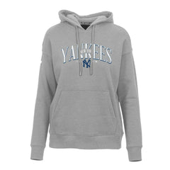 New York Yankees Levelwear Women's Adorn Cooperstown Collection Retro Spellout Pullover Hoodie - Gray - MLB Online
