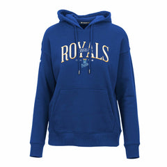 Kansas City Royals Levelwear Women's Adorn Cooperstown Collection Retro Spellout Pullover Hoodie - Royal - MLB Sale