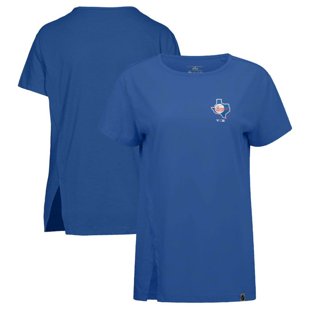 Texas Rangers Levelwear Women's Influx Cooperstown Core Logo T-Shirt - Royal - MLB on Sale