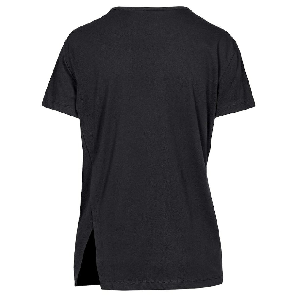 Pittsburgh Pirates Levelwear Women's Influx Cooperstown Core Logo T-Shirt - Black - MLB Online