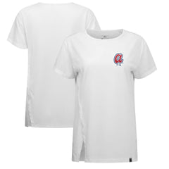 Atlanta Braves Levelwear Women's Influx Cooperstown Core Logo T-Shirt - White - MLB on Sale