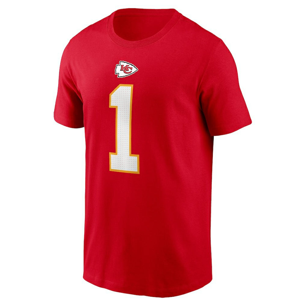 Nike Xavier Worthy Kansas City Chiefs Name & Number T-Shirt Red