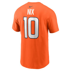 Nike Bo Nix Denver Broncos Name & Number T-Shirt Orange