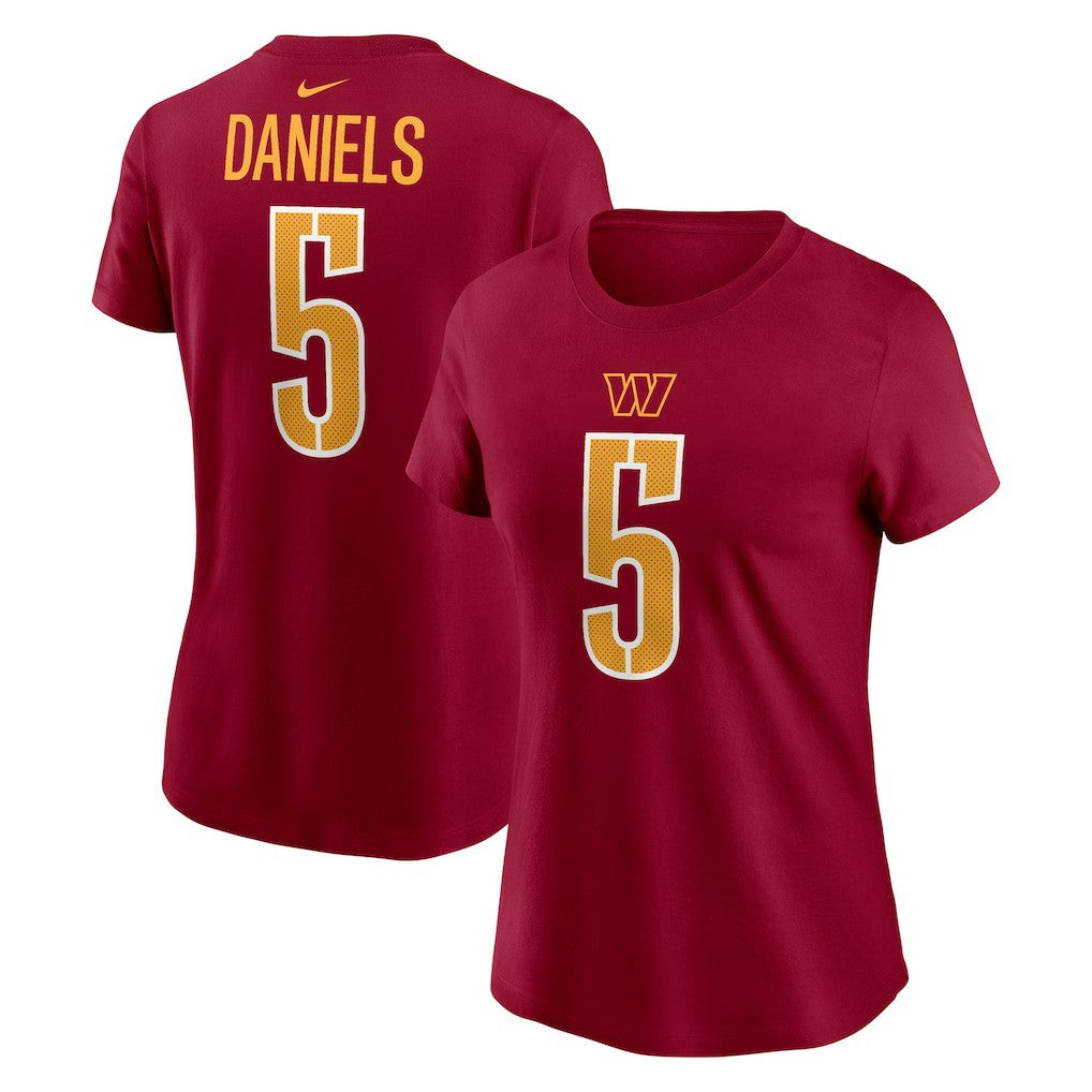 Nike Jayden Daniels Washington Commanders Women's Name & Number T-Shirt Burgundy