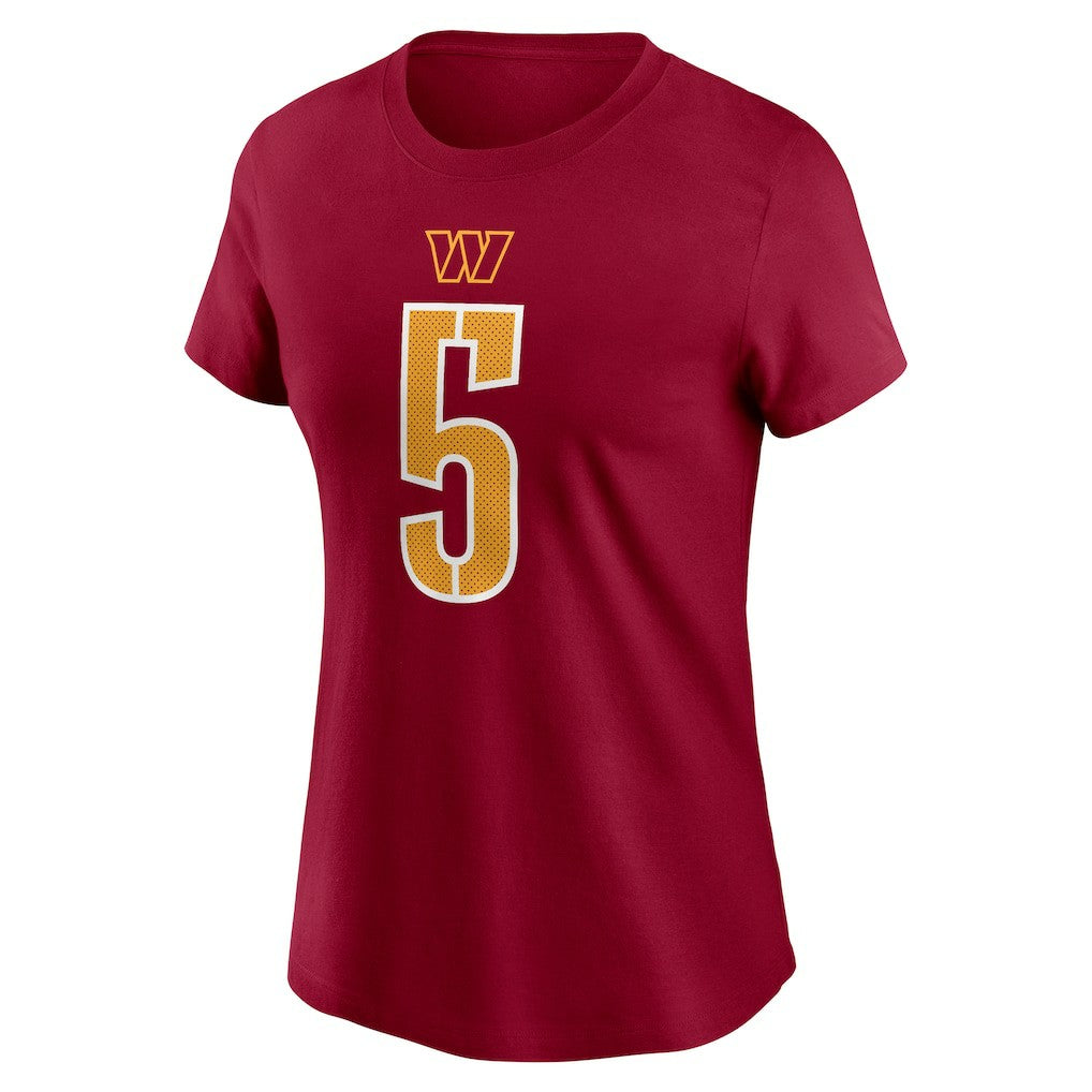 Nike Jayden Daniels Washington Commanders Women's Name & Number T-Shirt Burgundy