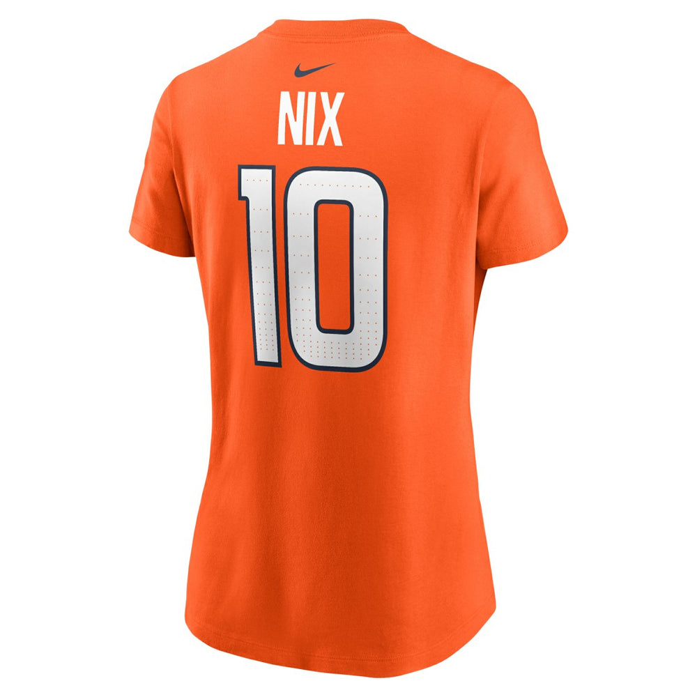 Nike Bo Nix Denver Broncos Women's Name & Number T-Shirt Orange