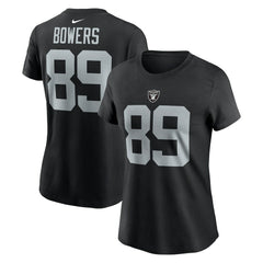 Nike Brock Bowers Las Vegas Raiders Women's Player Name & Number T-Shirt Black