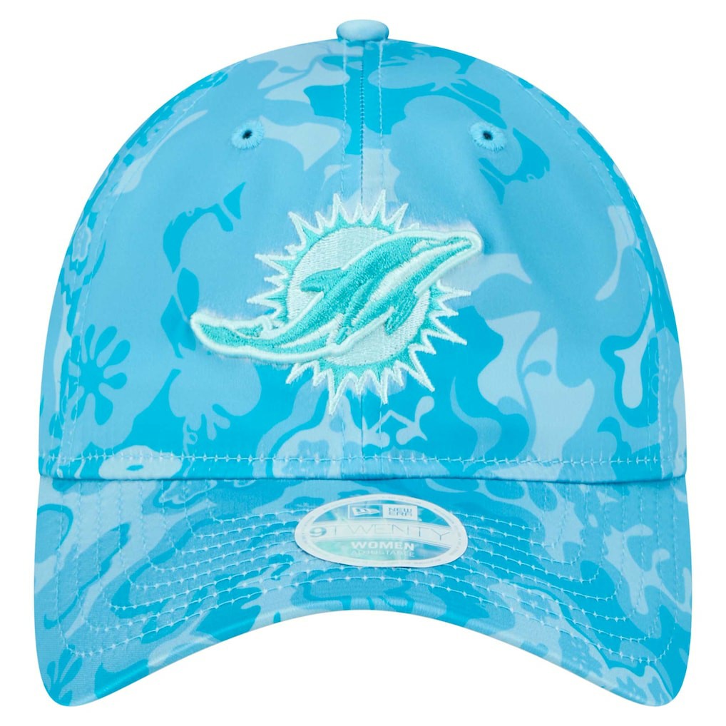Miami Dolphins New Era Women's Trippy 9TWENTY Adjustable Hat Aqua