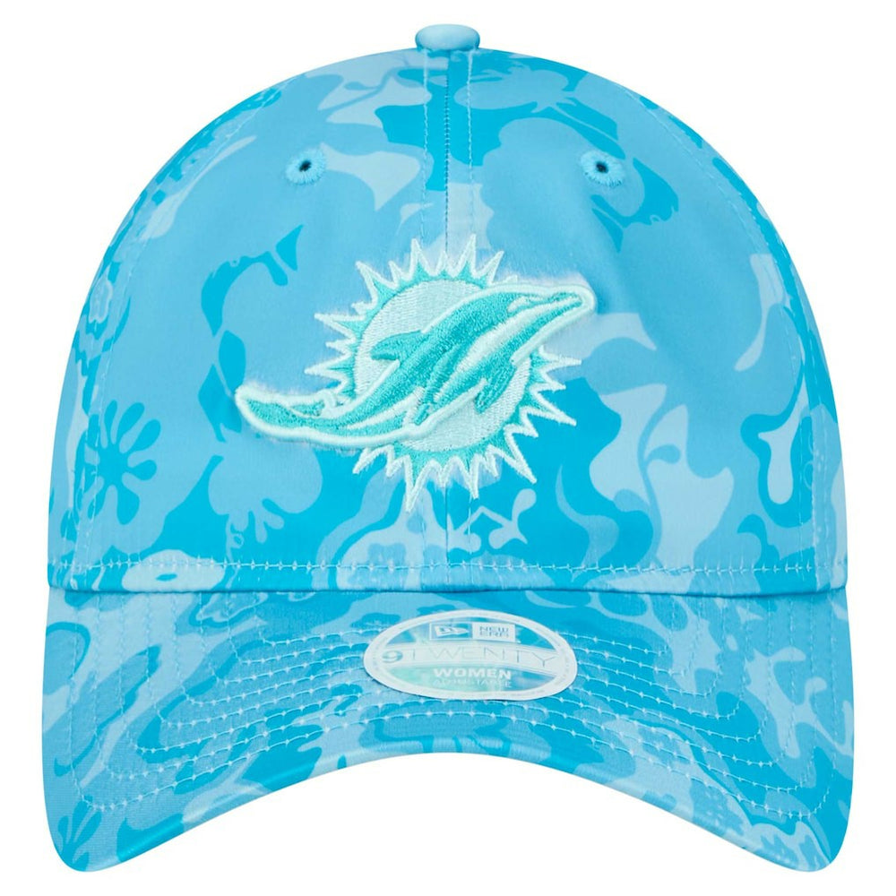 Miami Dolphins New Era Women's Trippy 9TWENTY Adjustable Hat Aqua