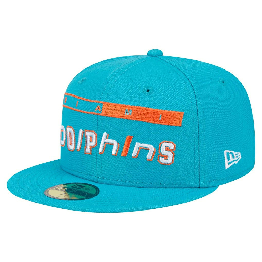 Miami Dolphins New Era Ransom 59FIFTY Fitted Hat Aqua