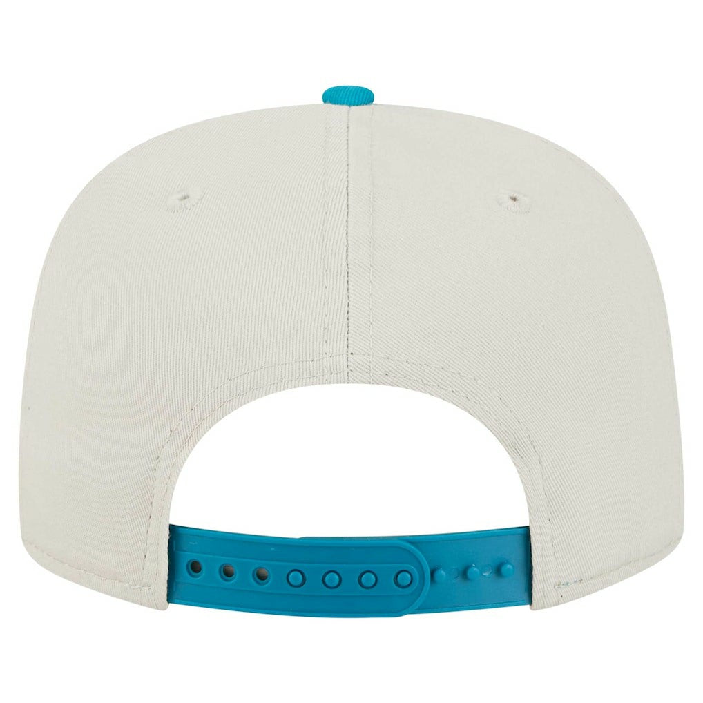 Jacksonville Jaguars New Era Athletic Golfer Snapback Hat Stone/Teal