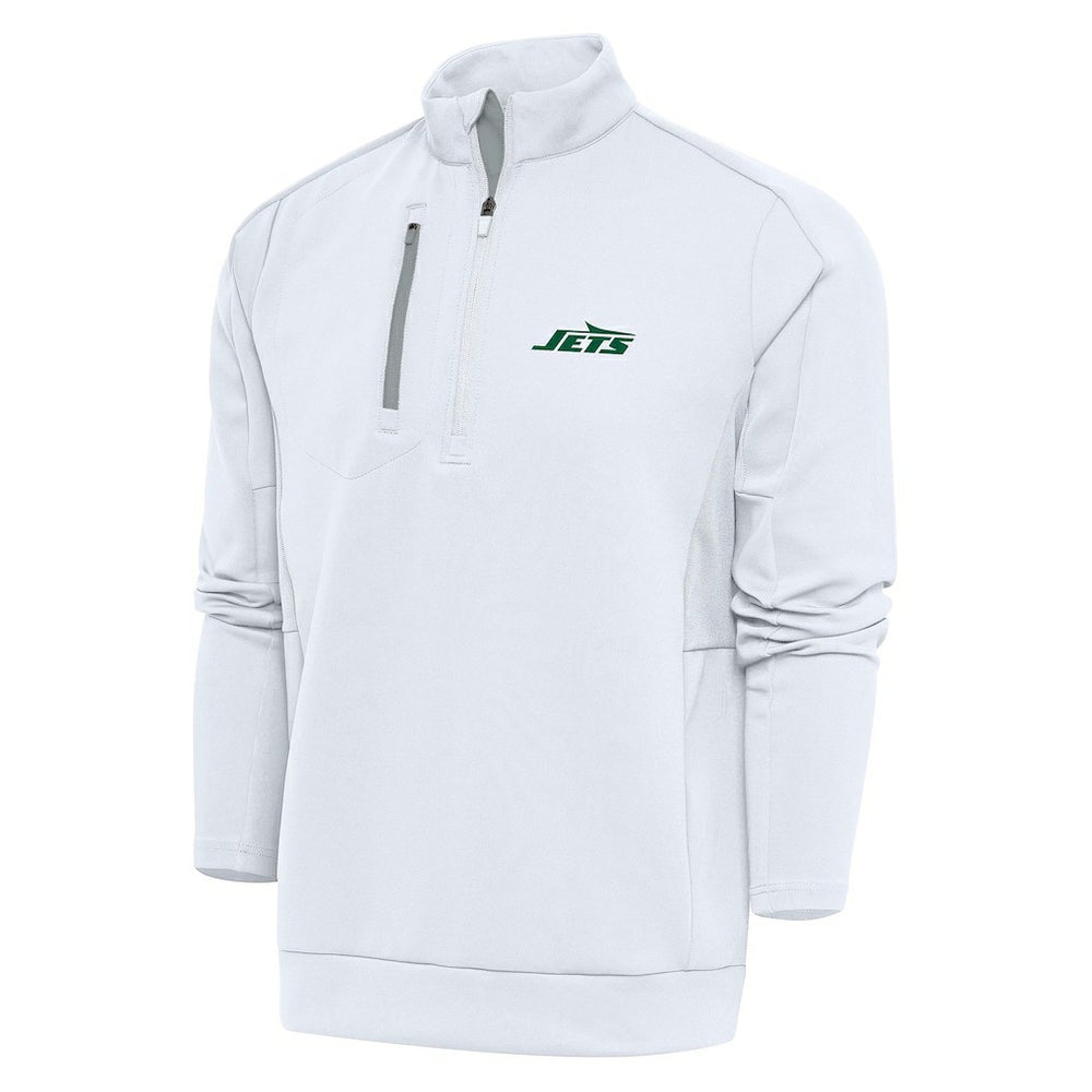 New York Jets Antigua Generation Quarter-Zip Pullover Top White