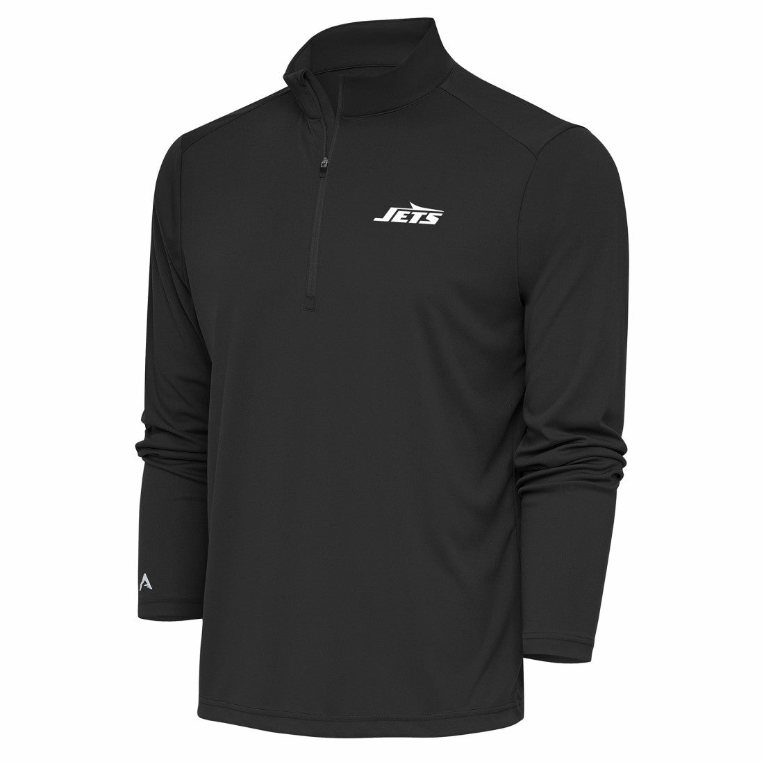 New York Jets Antigua Tribute Quarter-Zip Pullover Top Gray