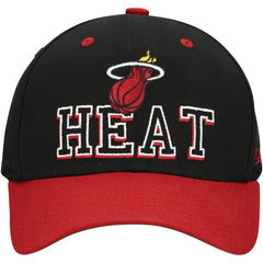 Miami Heat Backside Script Two-Tone Pro Crown Adjustable Hat Black/Red | Mitchell & Ness Near Me
