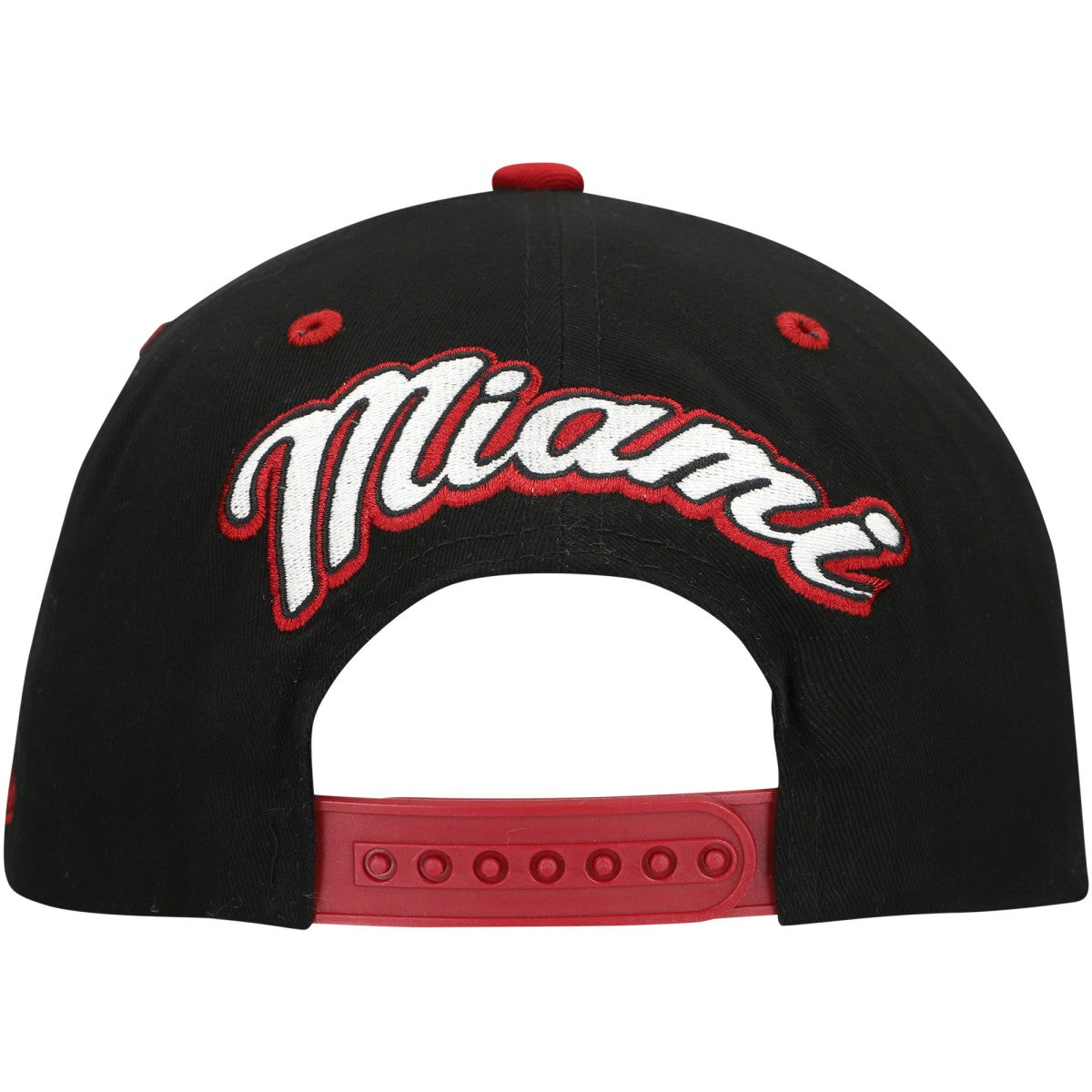 Miami Heat Backside Script Two-Tone Pro Crown Adjustable Hat Black/Red | Mitchell & Ness Near Me