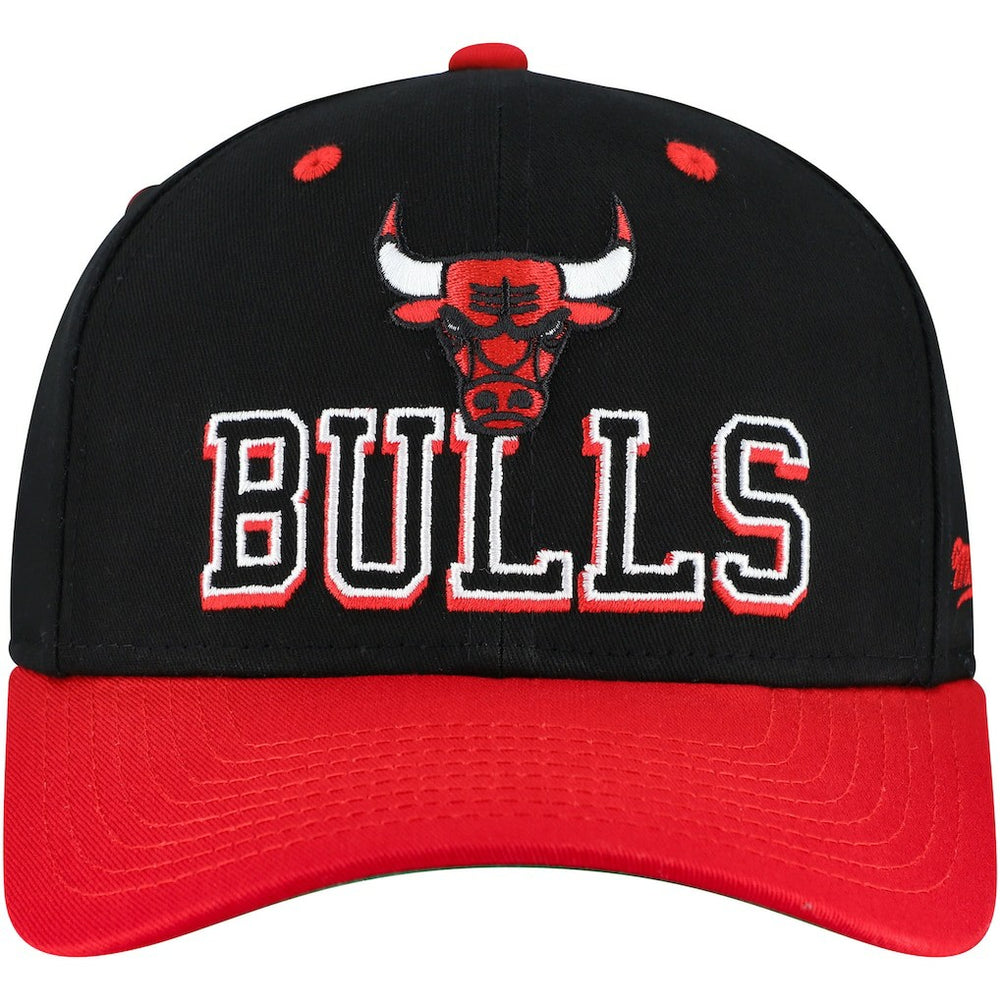 Chicago Bulls Backside Script 2-Tone Pro Crown Adjustable Hat Black/Red | Mitchell & Ness discount