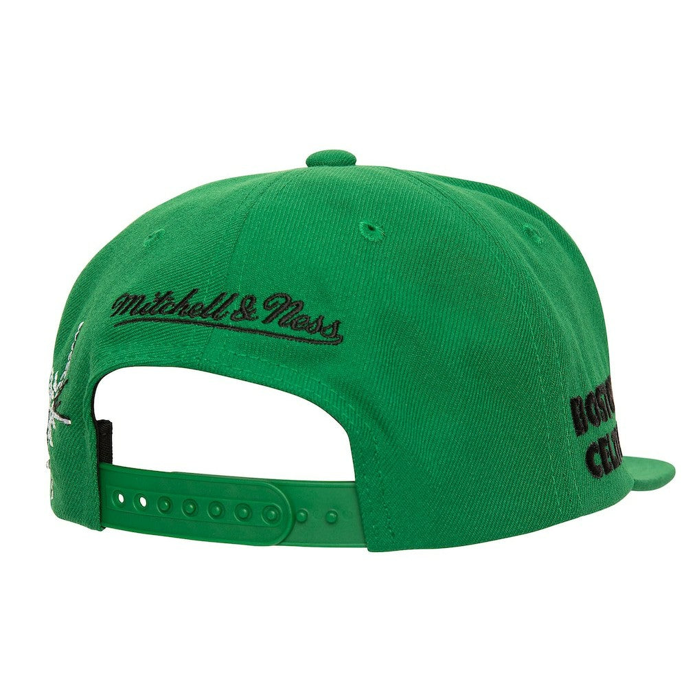 Boston Celtics Starlight Snapback Hat Kelly Green | Mitchell & Ness US