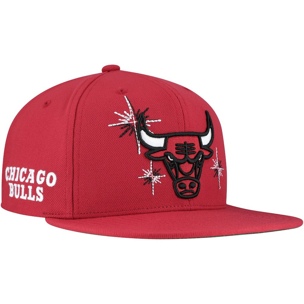 Chicago Bulls Starlight Snapback Hat Red | Mitchell & Ness Lifestyle