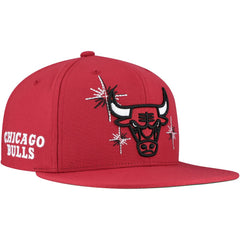 Chicago Bulls Starlight Snapback Hat Red | Mitchell & Ness Lifestyle