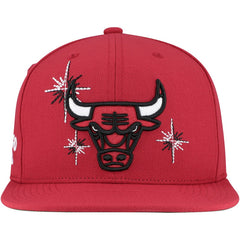 Chicago Bulls Starlight Snapback Hat Red | Mitchell & Ness Lifestyle
