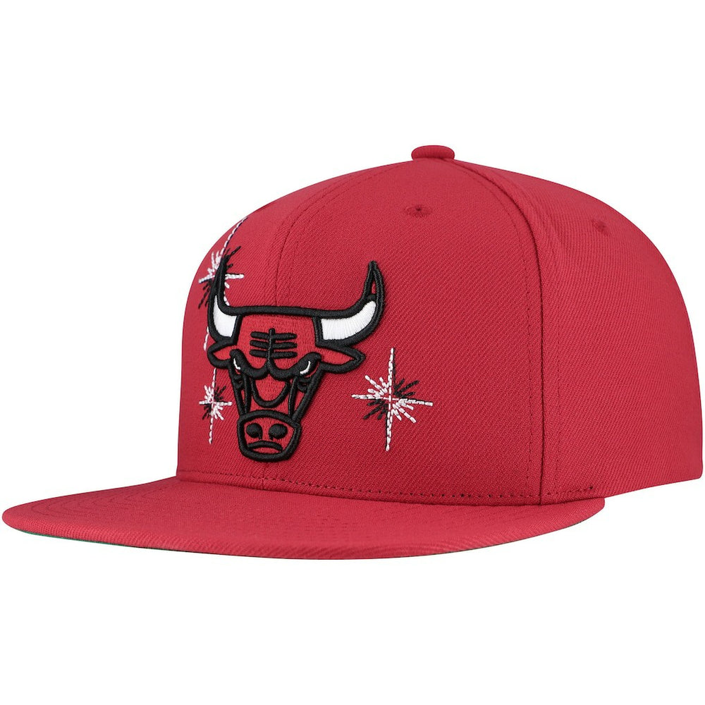 Chicago Bulls Starlight Snapback Hat Red | Mitchell & Ness Lifestyle
