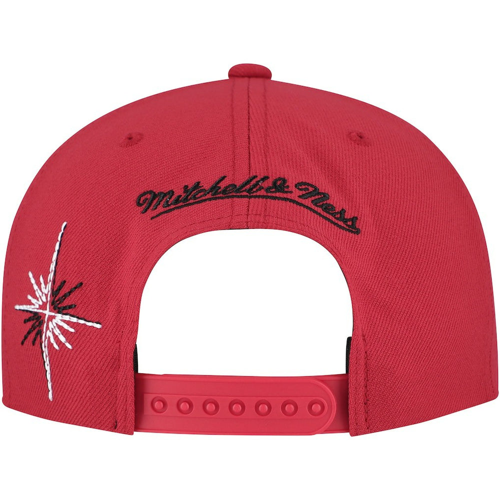 Chicago Bulls Starlight Snapback Hat Red | Mitchell & Ness Lifestyle