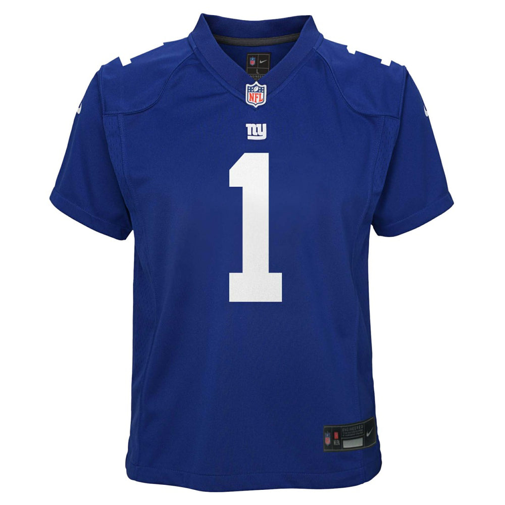 Nike Malik Nabers New York Giants Youth Game Jersey Royal