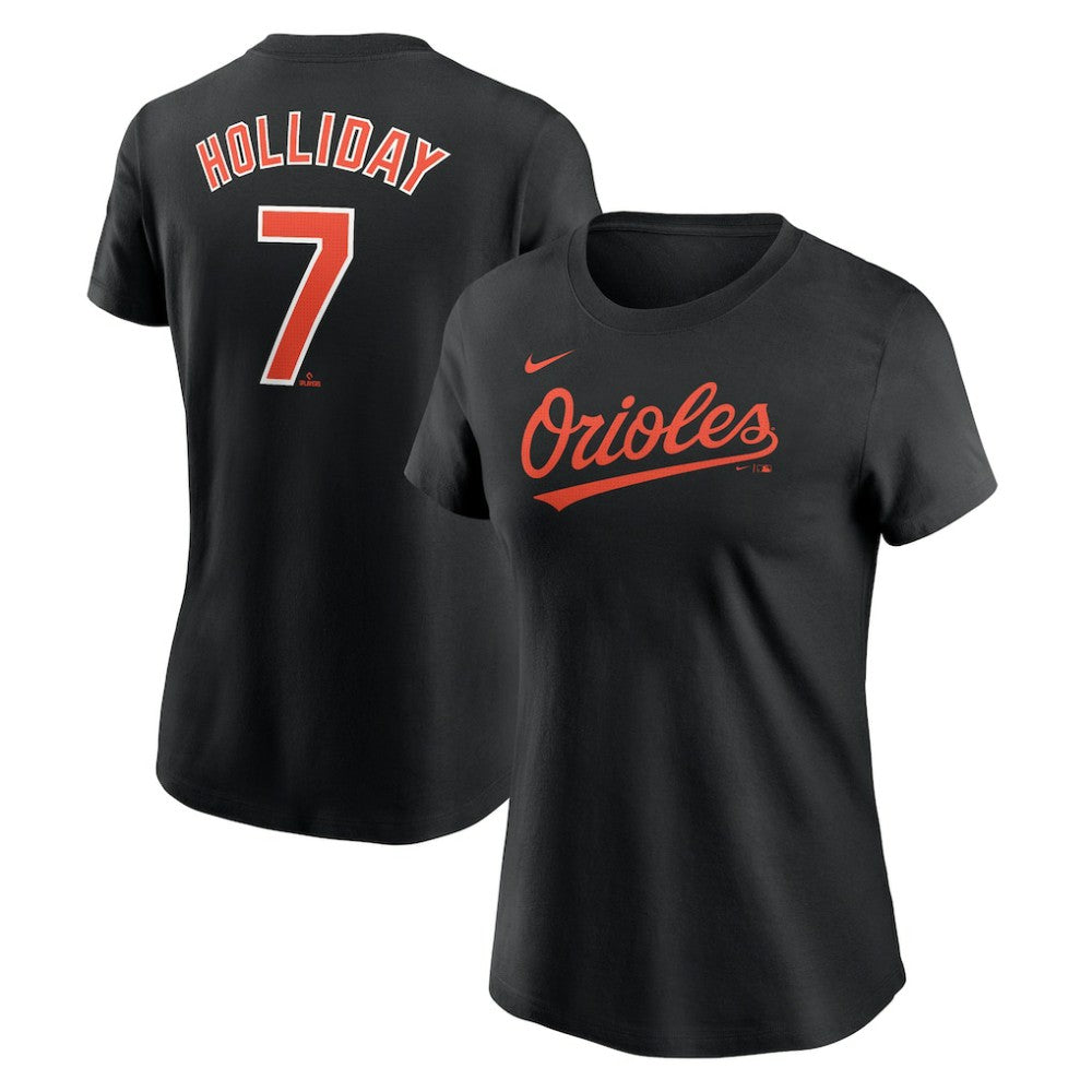 Jackson Holliday Baltimore Orioles Nike Women's Cooperstown Collection Fuse Name & Number T-Shirt - Black - Nike Lifestyle