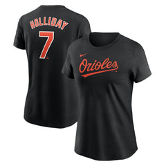 Jackson Holliday Baltimore Orioles Nike Women's Cooperstown Collection Fuse Name & Number T-Shirt - Black - Nike Lifestyle