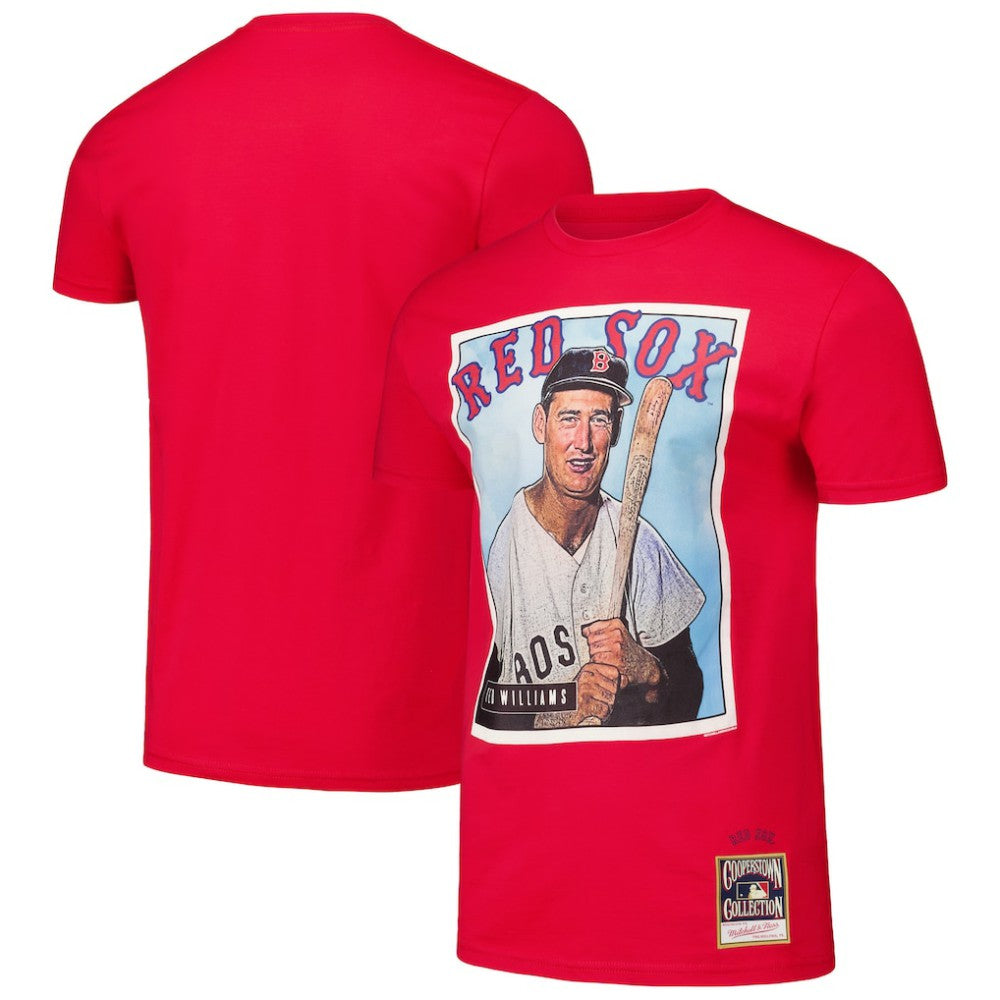 Ted Williams Boston Red Sox Mitchell & Ness Cooperstown Collection Collectors Connection T-Shirt - Red - Mitchell & Ness Online