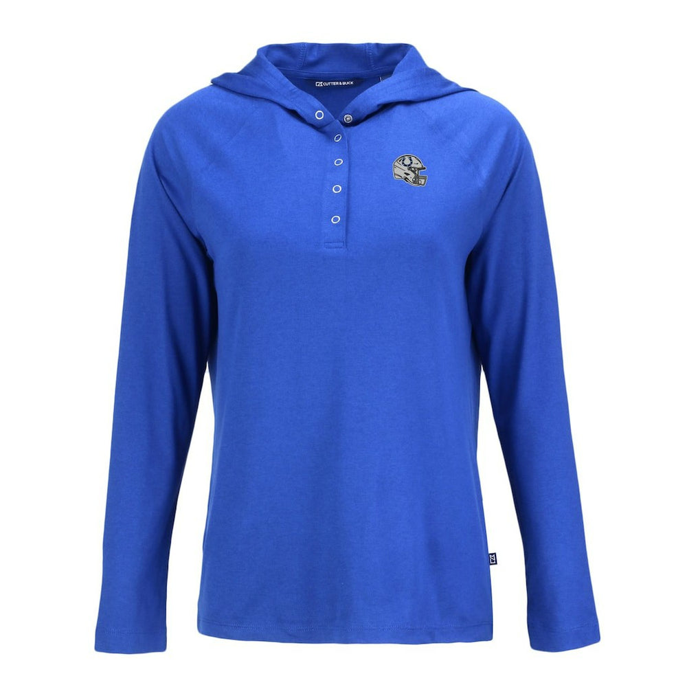 Indianapolis Colts Cutter & Buck Women's Coastline Epic Comfort Eco Recycled Raglan Pullover Hoodie Royal