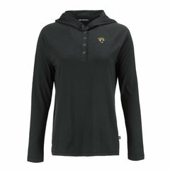 Jacksonville Jaguars Cutter & Buck Women's Coastline Epic Comfort Eco Recycled Raglan Pullover Hoodie Black