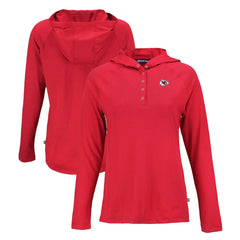 Kansas City Chiefs Cutter & Buck Women's Coastline Epic Comfort Eco Recycled Raglan Pullover Hoodie Red