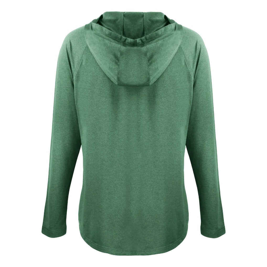 Philadelphia Eagles Cutter & Buck Women's Historic Coastline Epic Comfort Eco Recycled Raglan Pullover Hoodie Hunter Green