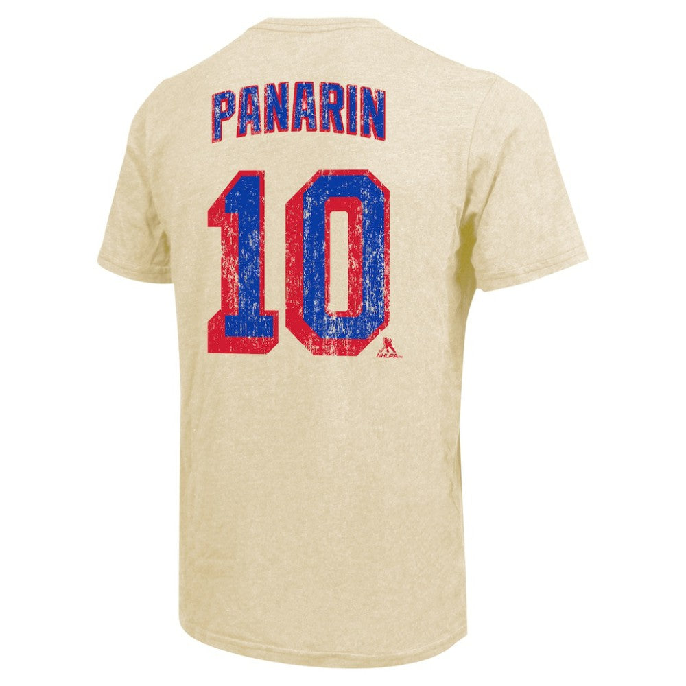 Artemi Panarin New York Rangers Majestic Threads Dynasty Name & Number Tri-Blend T-Shirt - Cream - NHL 201556938