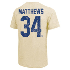 Auston Matthews Toronto Maple Leafs Majestic Threads Dynasty Name & Number Tri-Blend T-Shirt - Cream - NHL 201556941