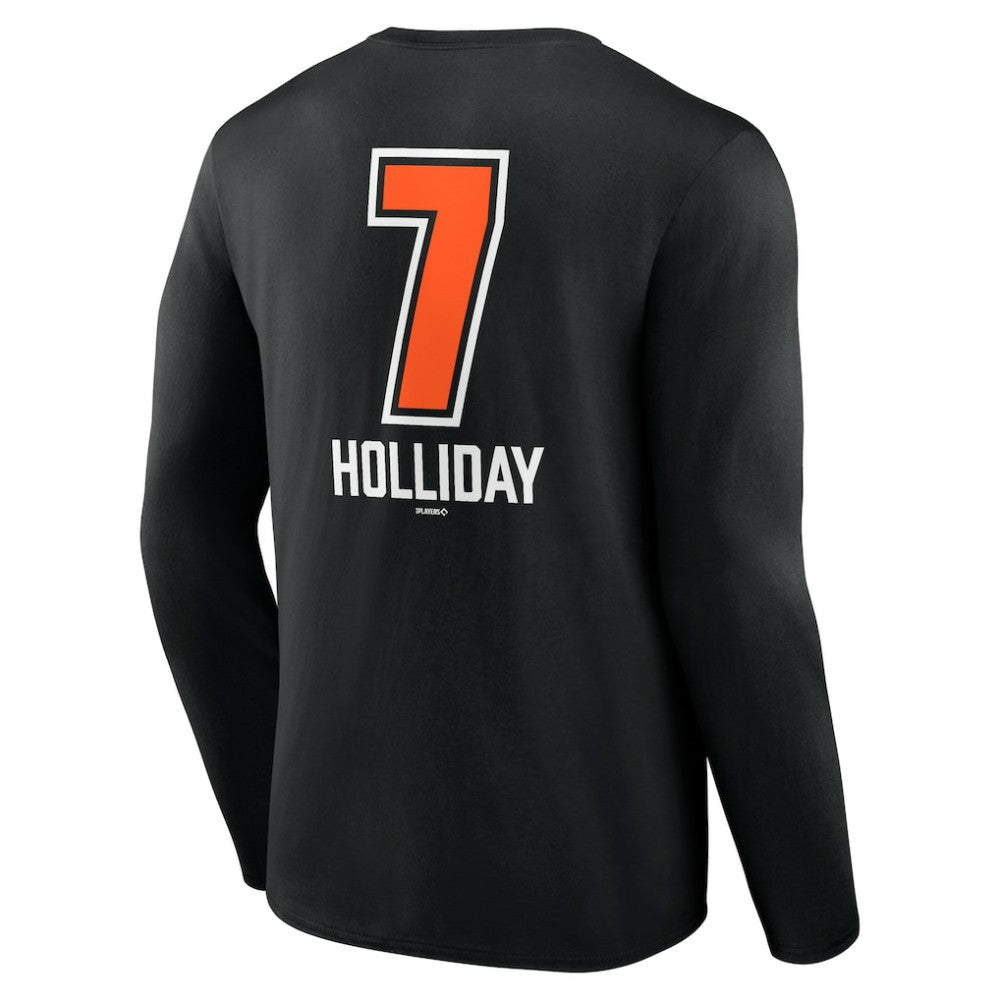 Jackson Holliday Baltimore Orioles Fastball Player Name & Number Long Sleeve T-Shirt - Black - MLB on Sale