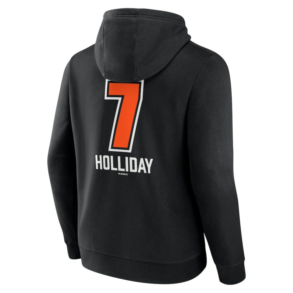 Jackson Holliday Baltimore Orioles Fastball Player Name & Number Pullover Hoodie - Black - MLB Discount