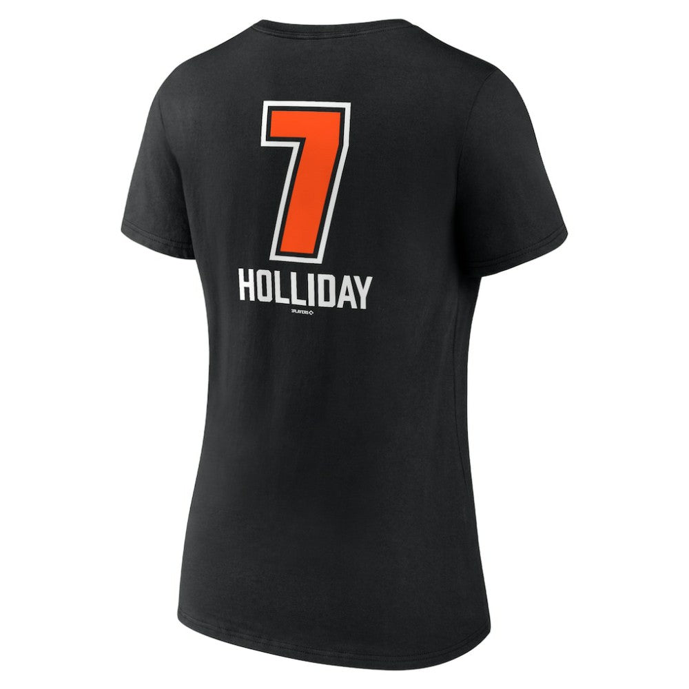 Jackson Holliday Baltimore Orioles Women's Fastball Player Name & Number V-Neck T-Shirt - Black - MLB Online