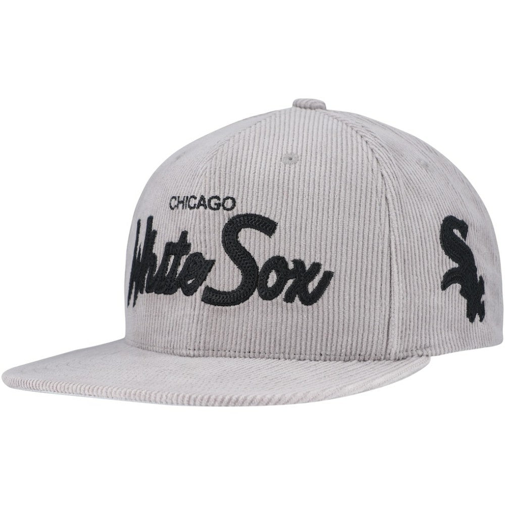 Mitchell & Ness  Chicago White Sox Male Adult Corduroy Snapback Hat - Gray - Mitchell & Ness on Sale