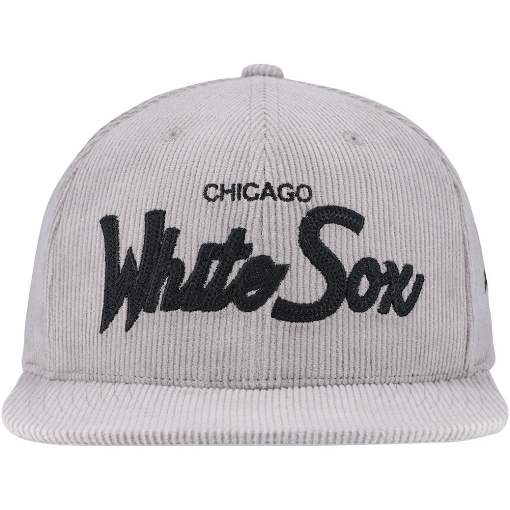 Mitchell & Ness  Chicago White Sox Male Adult Corduroy Snapback Hat - Gray - Mitchell & Ness on Sale