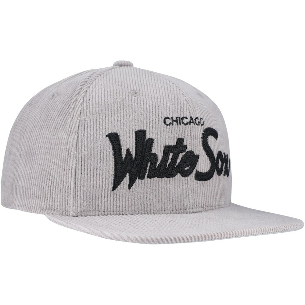 Mitchell & Ness  Chicago White Sox Male Adult Corduroy Snapback Hat - Gray - Mitchell & Ness on Sale