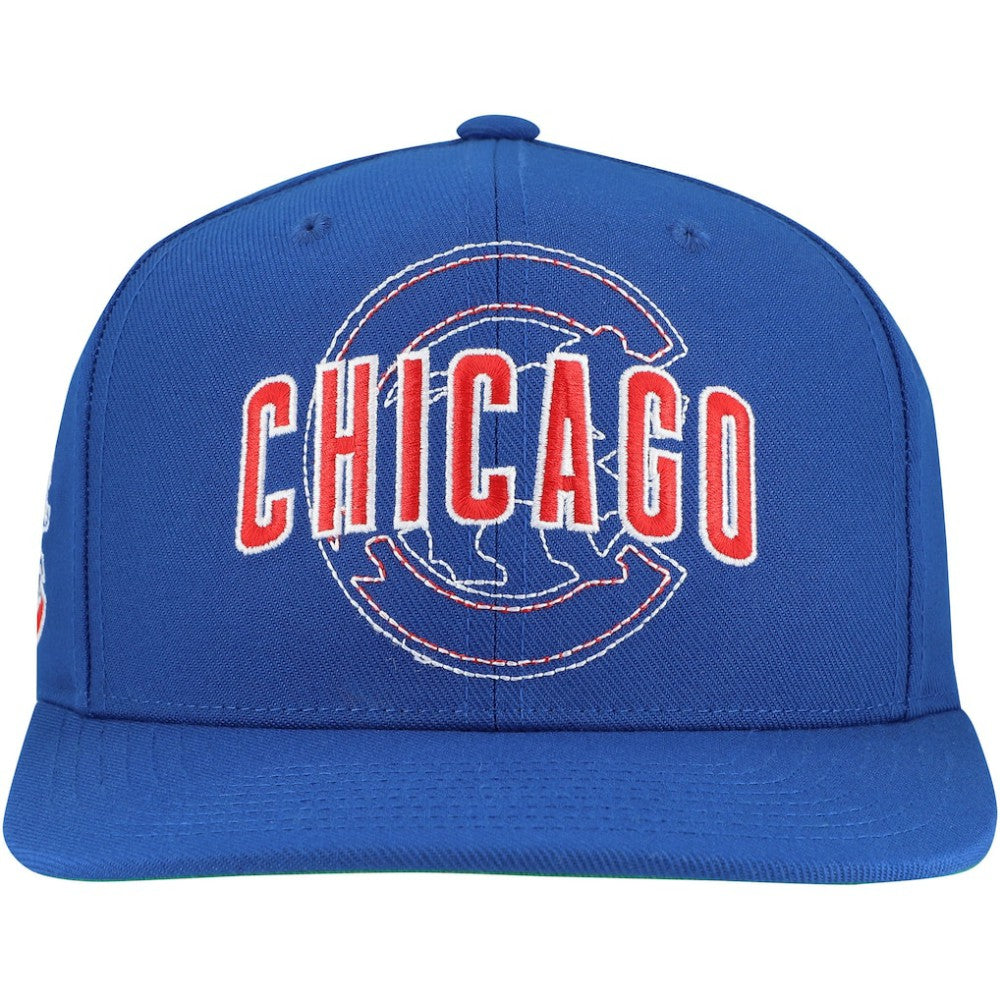 Chicago Cubs Mitchell & Ness Double Up Snapback Hat - Royal - Mitchell & Ness Sale