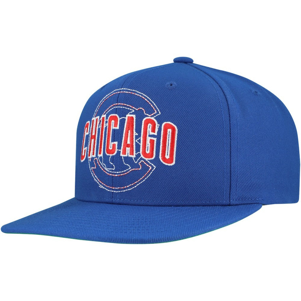 Chicago Cubs Mitchell & Ness Double Up Snapback Hat - Royal - Mitchell & Ness Sale