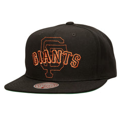San Francisco Giants Mitchell & Ness Double Up Snapback Hat - Black - Mitchell & Ness on Sale